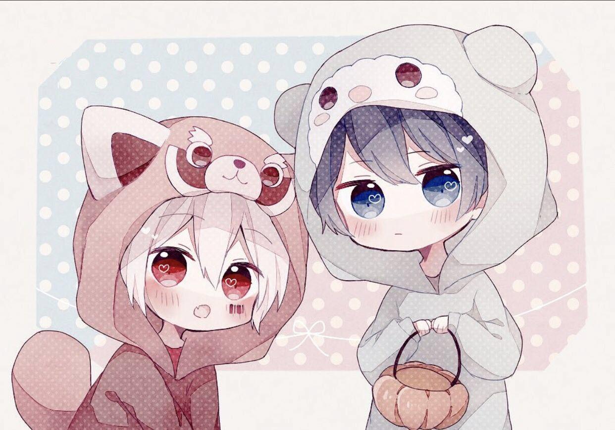 Ảnh couple chibi cute