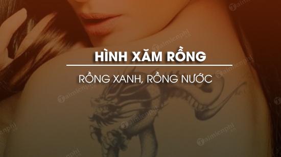 Xăm hình rồng lửa và nước độc đáo, tinh tế kín lưng