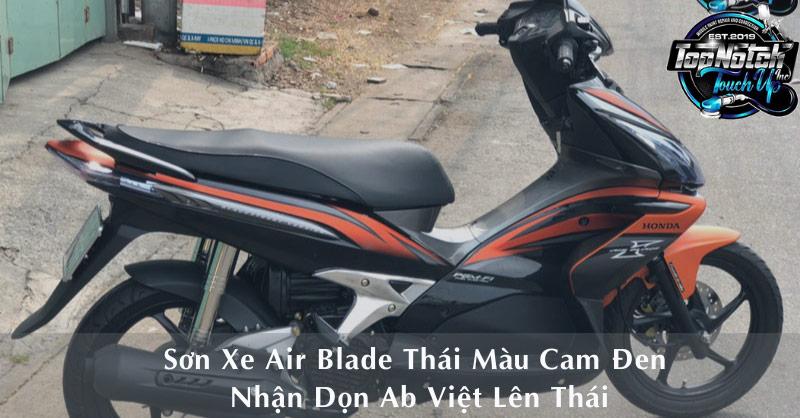 Sơn Xe Air Blade Thái Màu Cam Đen - Sơn Xe Giá Tốt