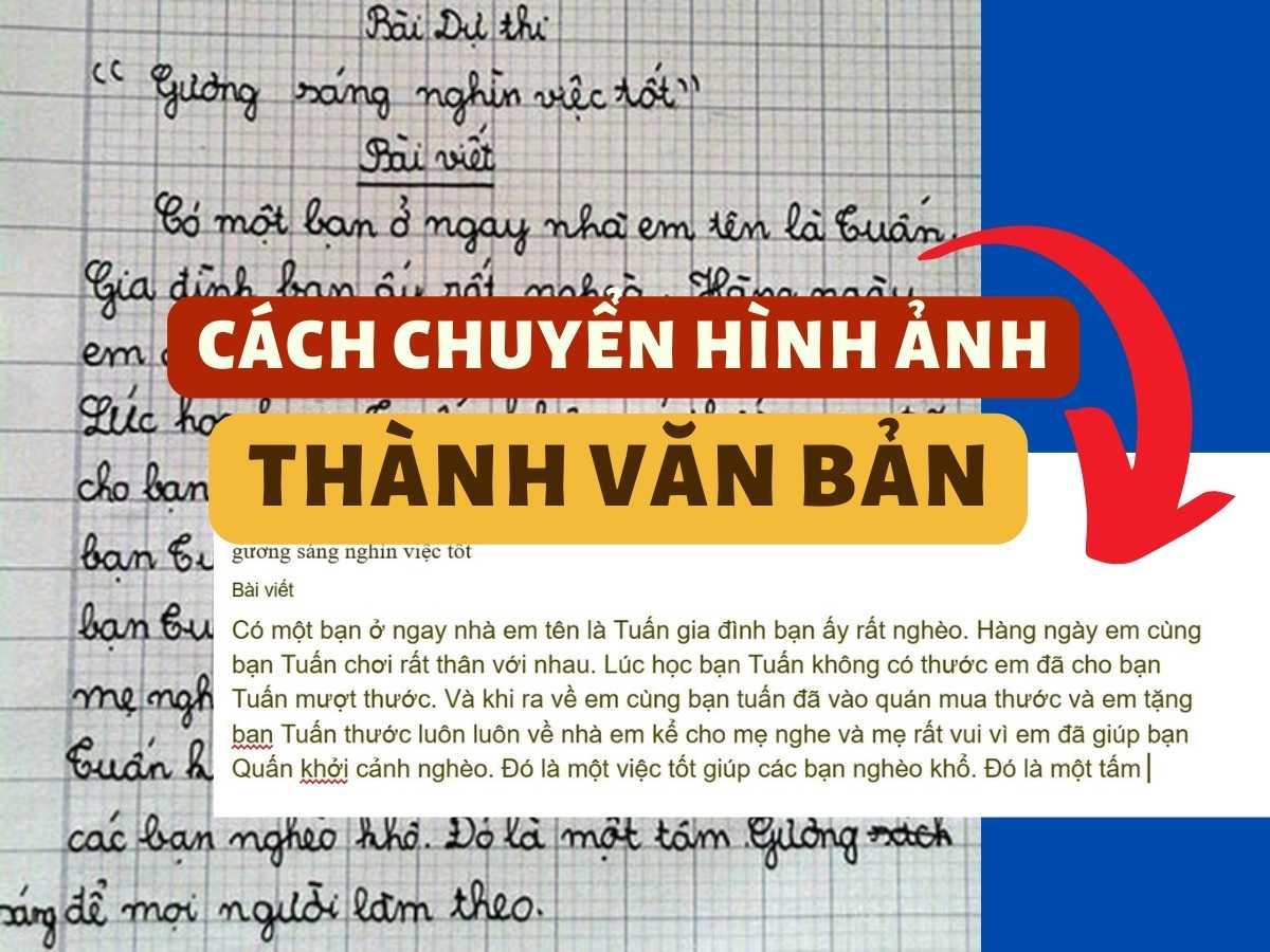 cách chuyển hình ảnh thành văn bản cực đơn giản