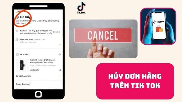 cách hủy đơn hàng trên TikTok khi chờ vận chuyển