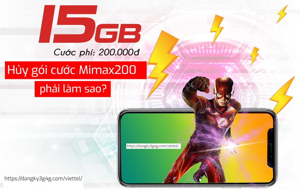 Muốn hủy gói cước MIMAX200 Viettel phải làm sao?