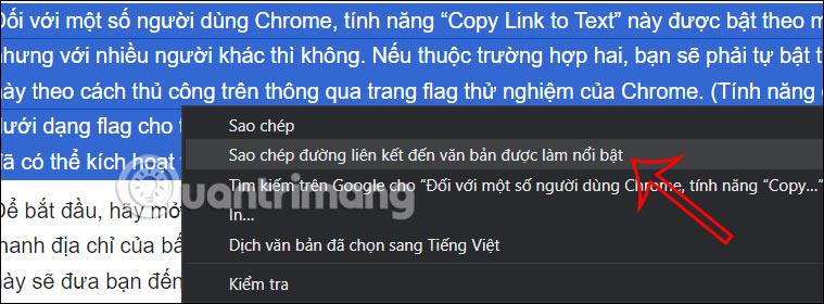 Nội dung được chia sẻ trên Chrome