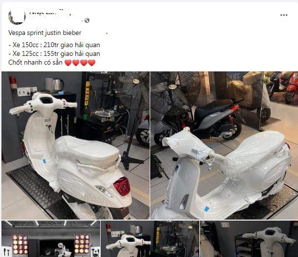 Dân buôn “hét giá” xe Vespa Sprint Justin Bieber cao hơn giá gốc gần 100 triệu