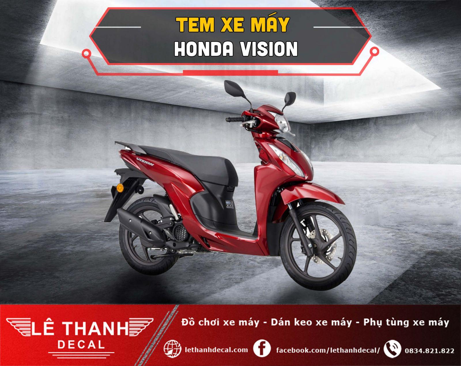 Tem xe Vision và TOP 10+ mẫu tem dán HOT nhất hiện nay