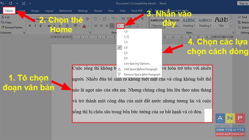 Cách sửa lỗi dòng bị cách xa trong Word - ANP - Máy Tính Vũng Tàu - Linh Phụ Kiện Máy Tính - Camera Phú Mỹ  Vũng Tàu