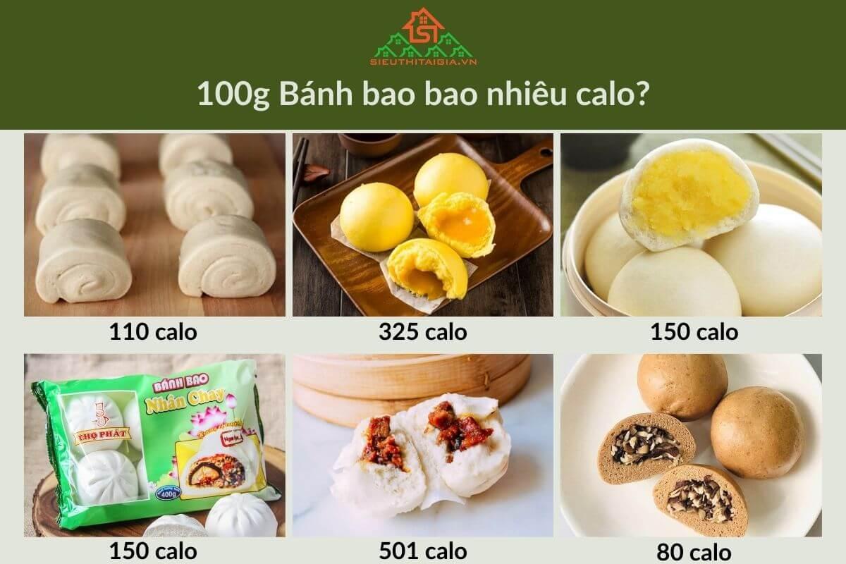 bánh bao bao nhiêu calo