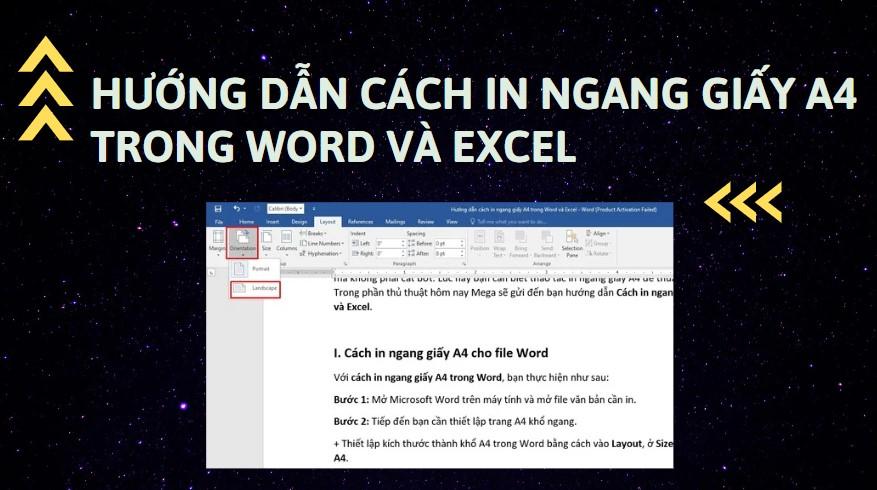 Cách in ngang giấy A4 trong Word và Excel với vài cú nhấp chuột