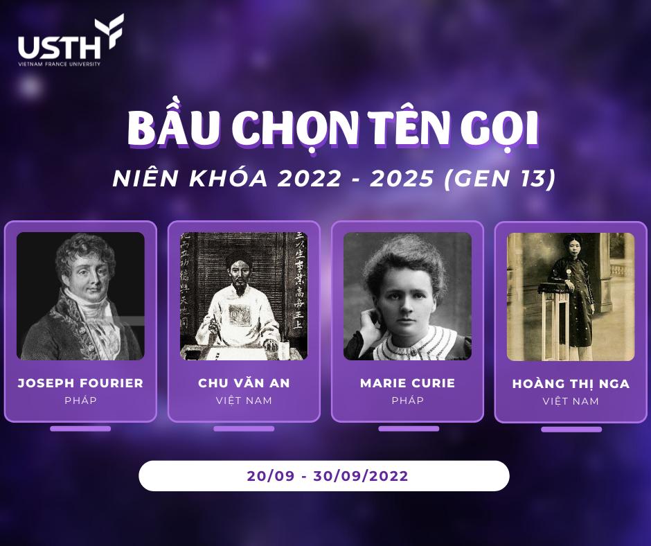 Bầu chọn tên gọi niên khóa 2022 – 2025 (GEN 13)