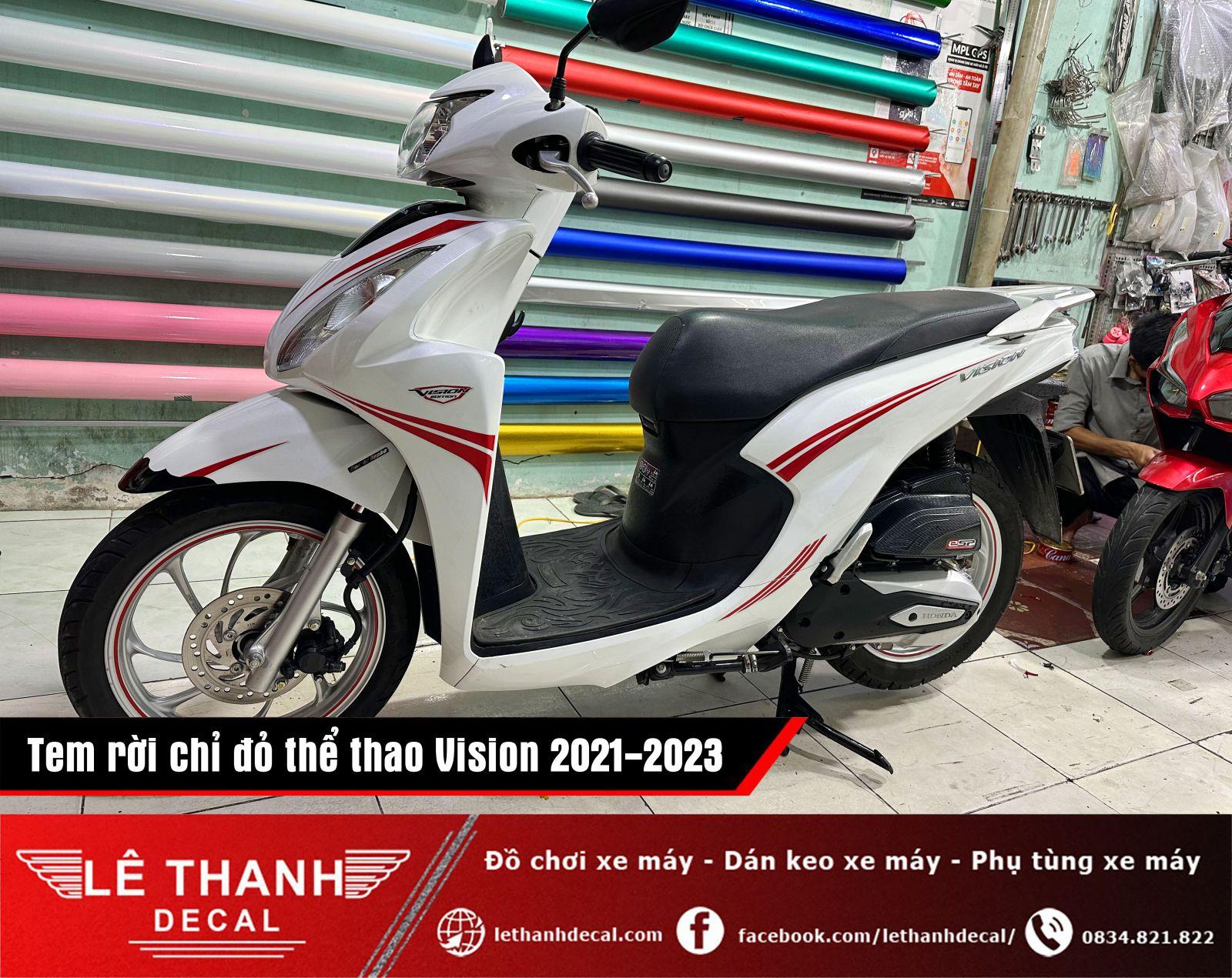 Tem rời chỉ đỏ thể thao Vision 2021 - 2023