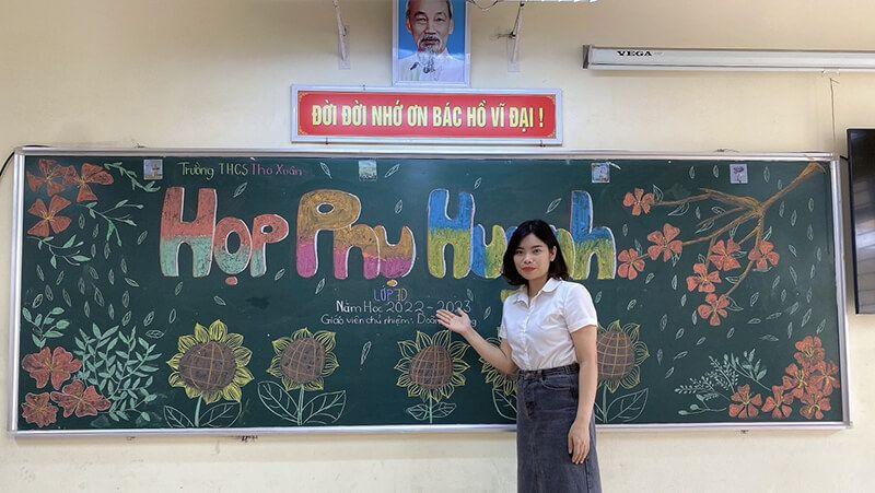 trang trí bảng họp phụ huynh