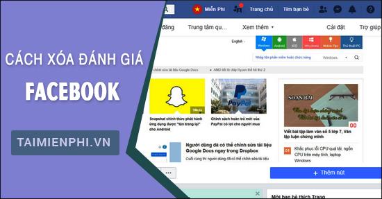 Bí quyết xóa đánh giá trên trang Facebook