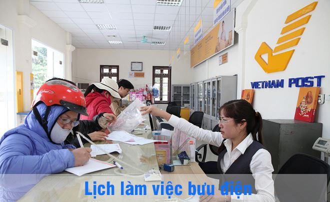 giờ làm việc của bưu điện