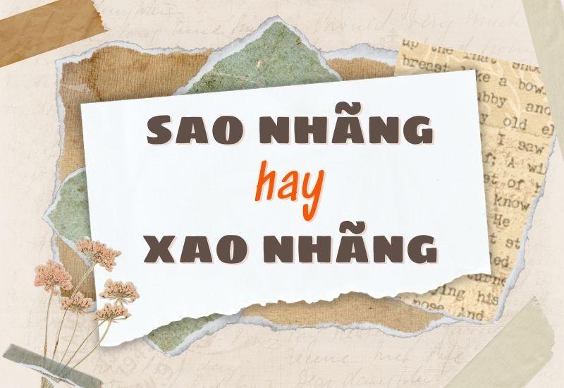 Sao nhãng hay xao nhãng