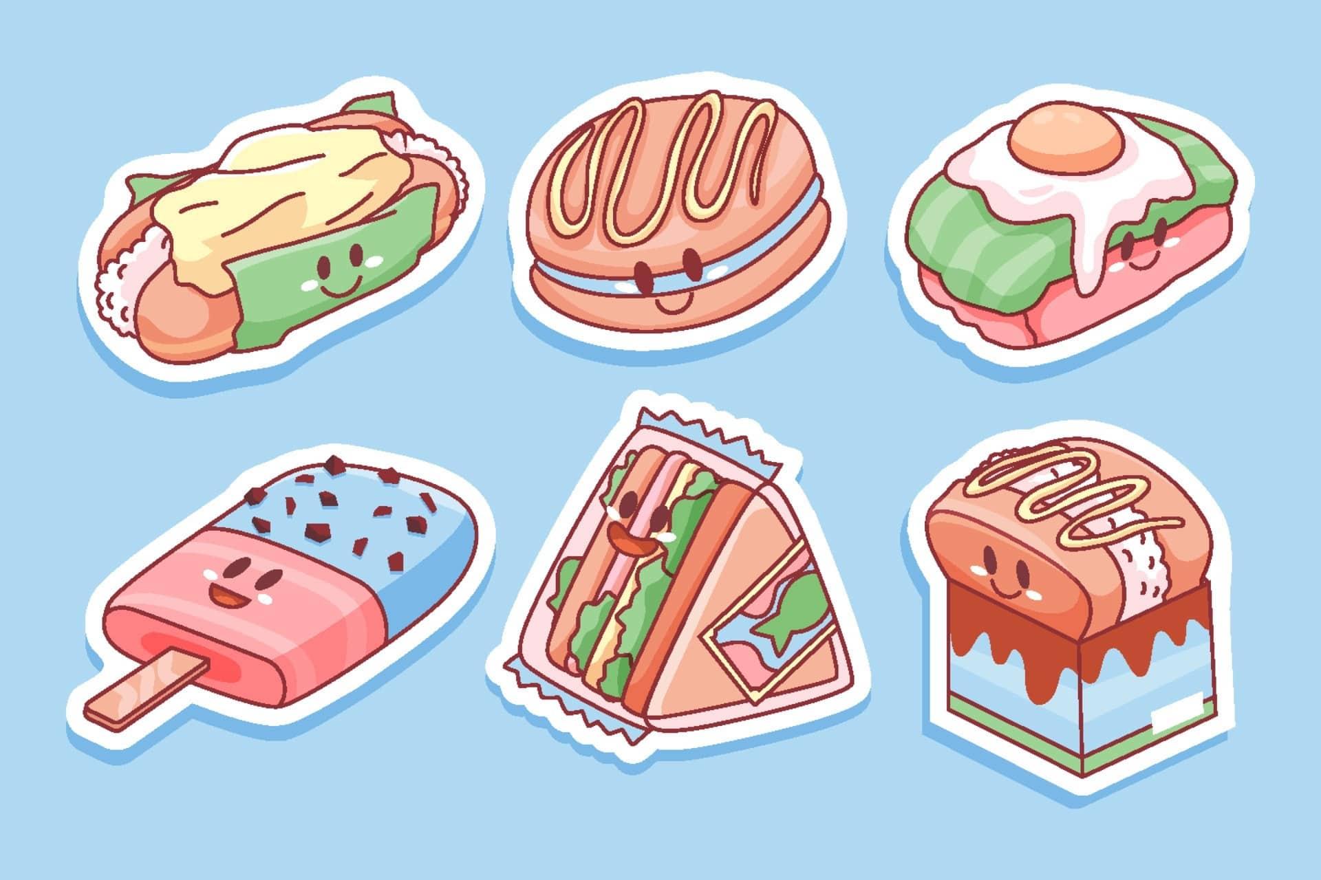 Tổng Hợp Mẫu Sticker Cute Food, Sticker Đồ Ăn Dễ Thương 17