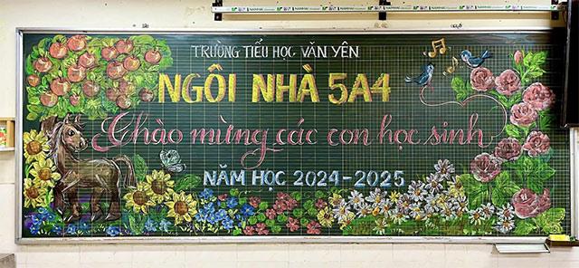 64 mẫu trang trí bảng lớp ngày khai giảng năm 2024