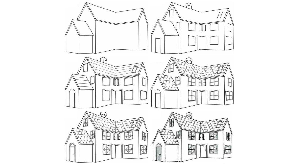 30+ cách vẽ ngôi nhà đẹp đơn giản chi tiết dễ vẽ nhất