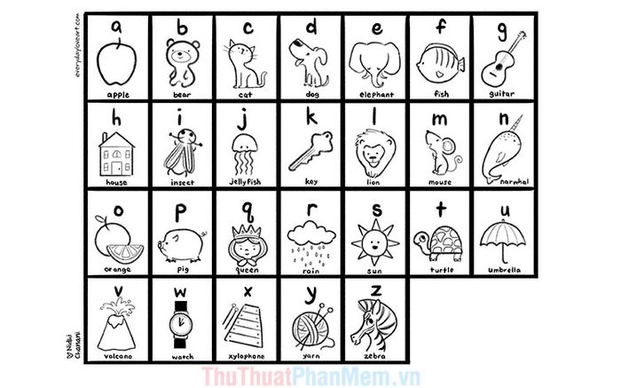 Khám phá hình ảnh bảng chữ cái Tiếng Anh đầy màu sắc