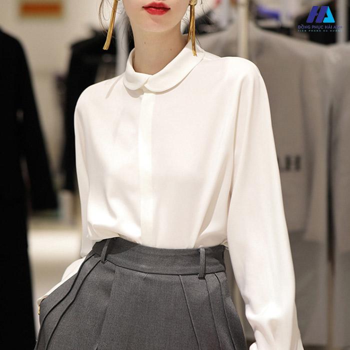 Áo Sơ Mi Nữ Cổ Tàu – Xu Hướng Thời Trang Công Sở 2025