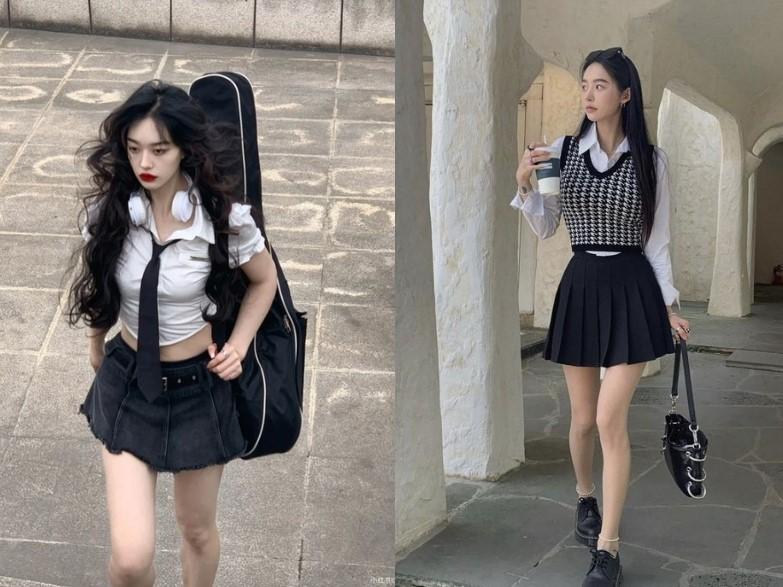 35+ Cách phối đồ với chân váy xếp ly ngắn đẹp, hiện đại