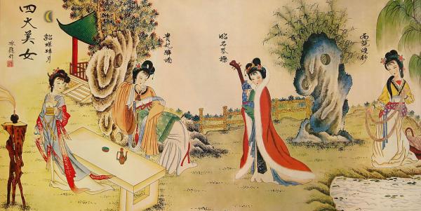 Thành ngữ Trung Quốc: Chim sa cá lặn, hoa nhường nguyệt thẹn