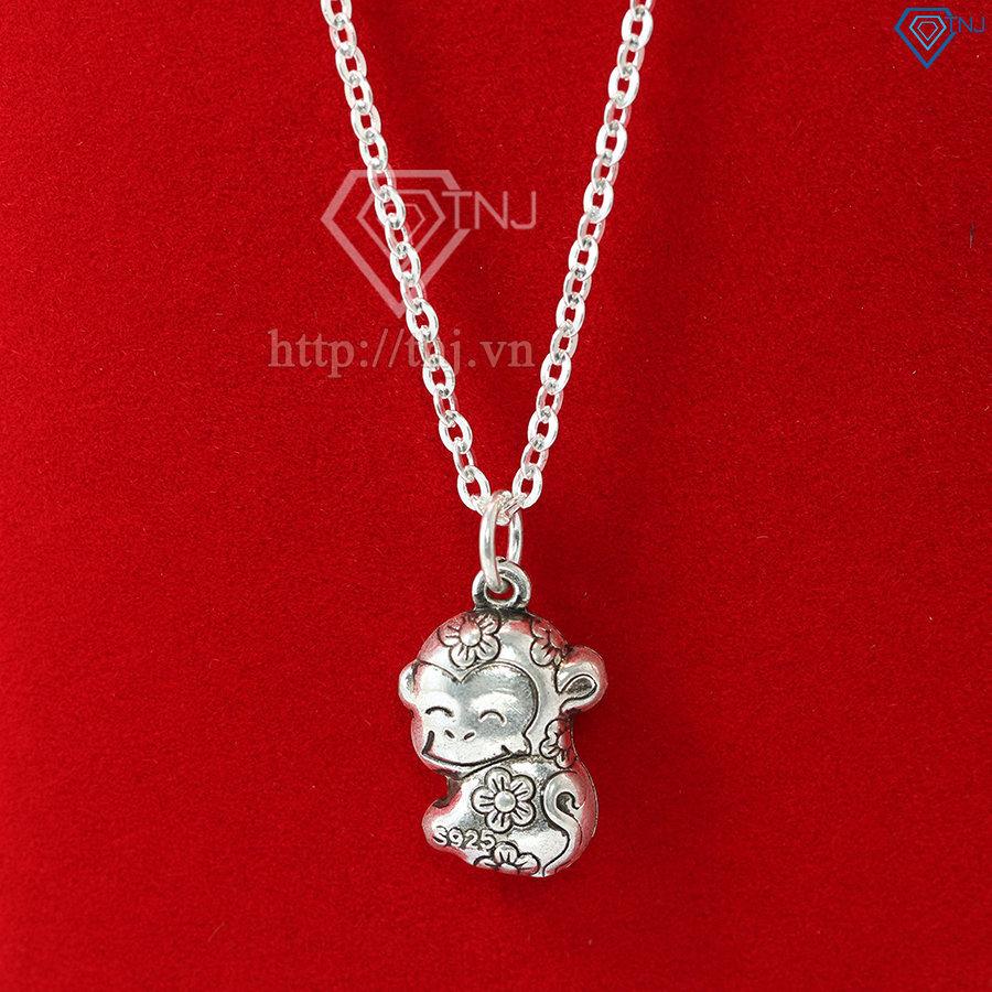 Dây chuyền bạc nữ mặt hình con khỉ đẹp DCN0357
