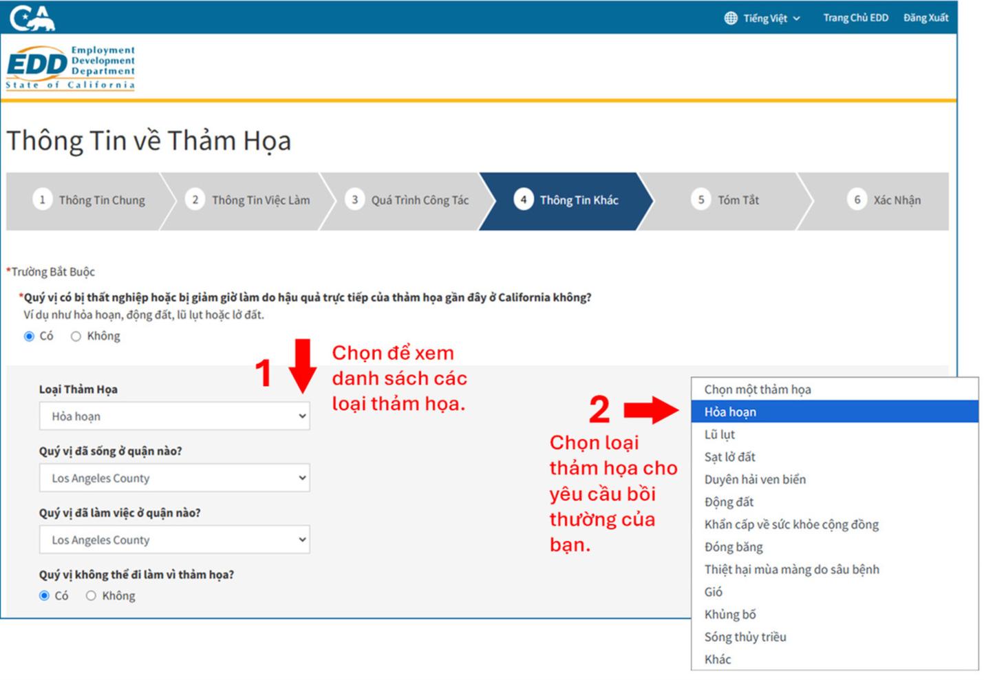 Hạn Chót để Nộp Đơn Xin Hỗ Trợ Thất Nghiệp do Thiên Tai (DUA) là ngày 10 tháng Ba, 2025 cho Nhân Viên Quận Los Angeles bị Ảnh Hưởng bởi Những Cơn Bão Lửa ở California
