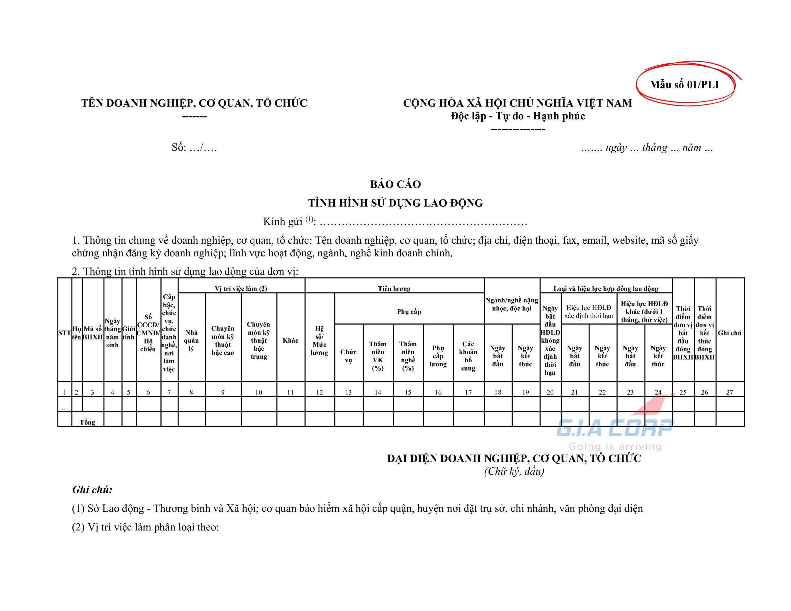 [Hướng dẫn] Cách điền mẫu số 01/PLI – Công văn giải trình nhu cầu sử dụng người lao động nước ngoài