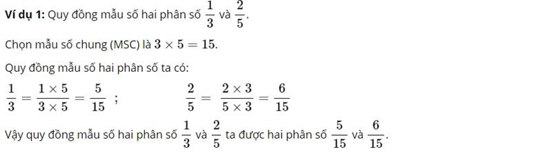 Toán lớp 4 quy đồng mẫu số các phân số: Bài tập & Mẹo giải