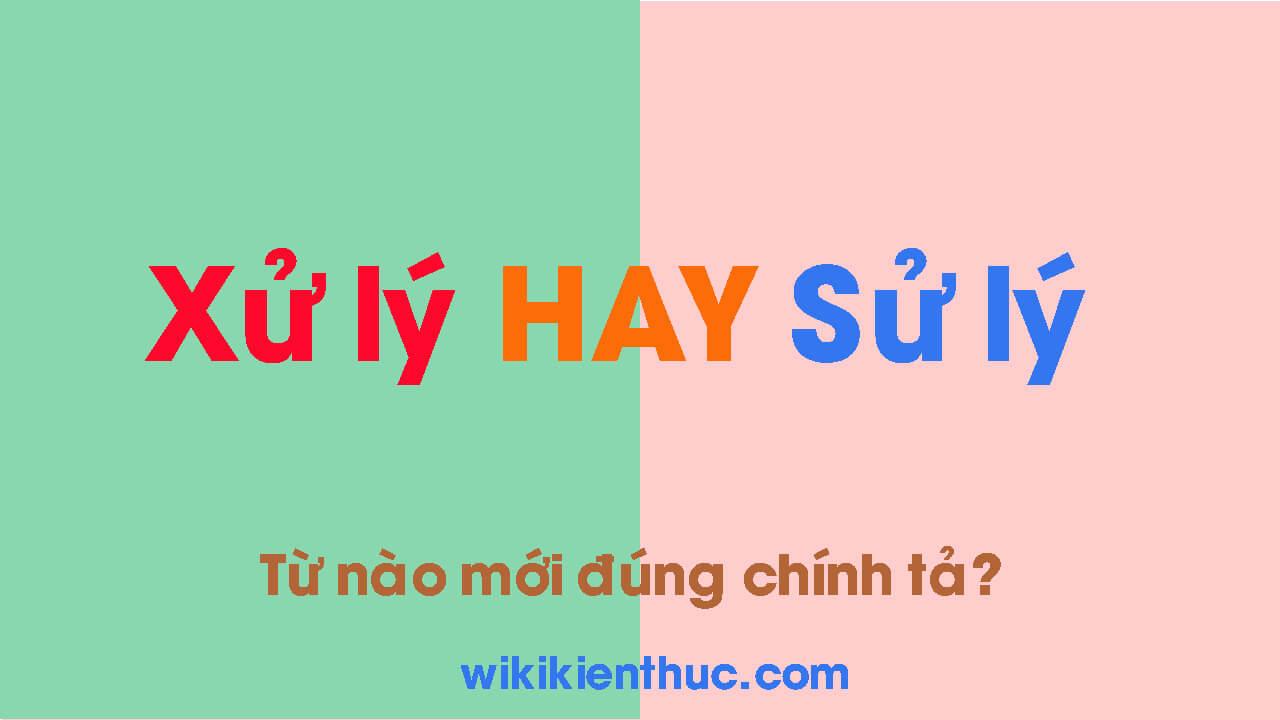 XỬ LÝ hay SỬ LÝ từ nào mới đúng chính tả Tiếng Việt