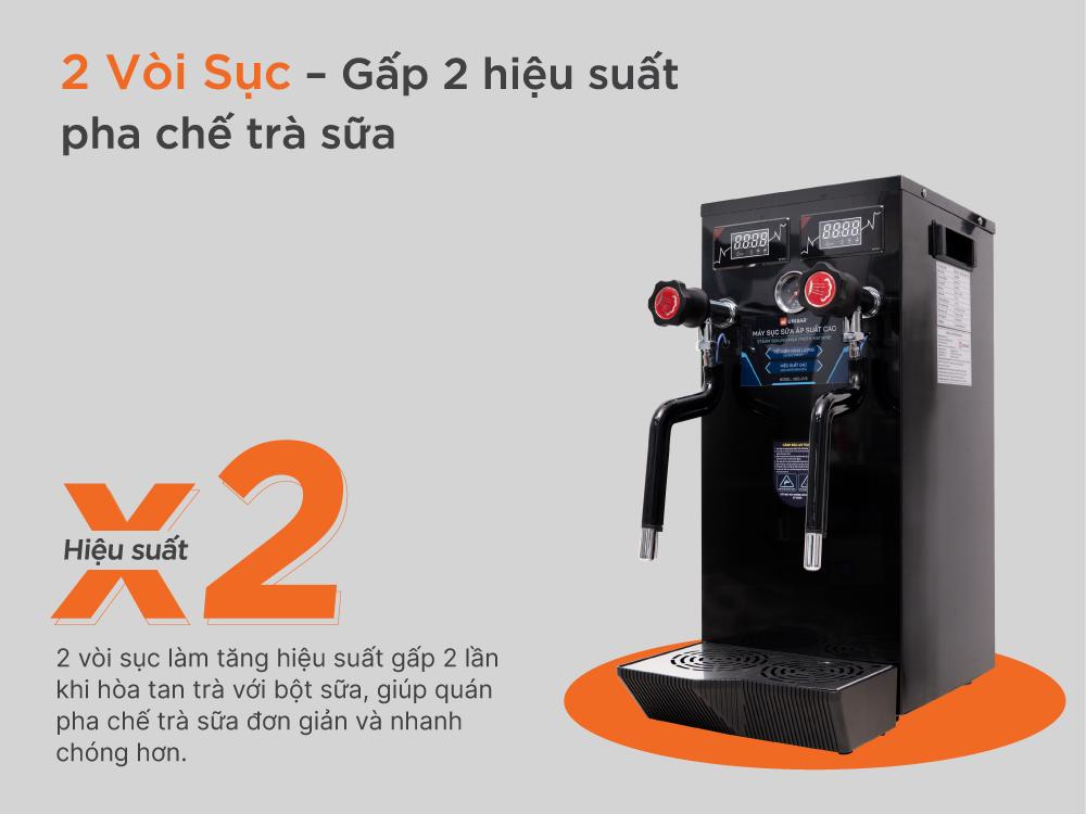 MÁY SỤC SỮA ÁP SUẤT CAO UNIBAR UBS-2VS CHUYÊN DỤNG CHO TRÀ SỮA