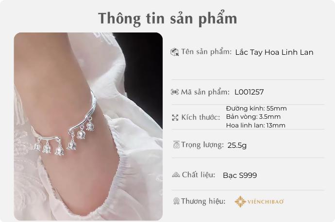 Lắc Tay Hoa Linh Lan - Viễn Chí Bảo - L001257