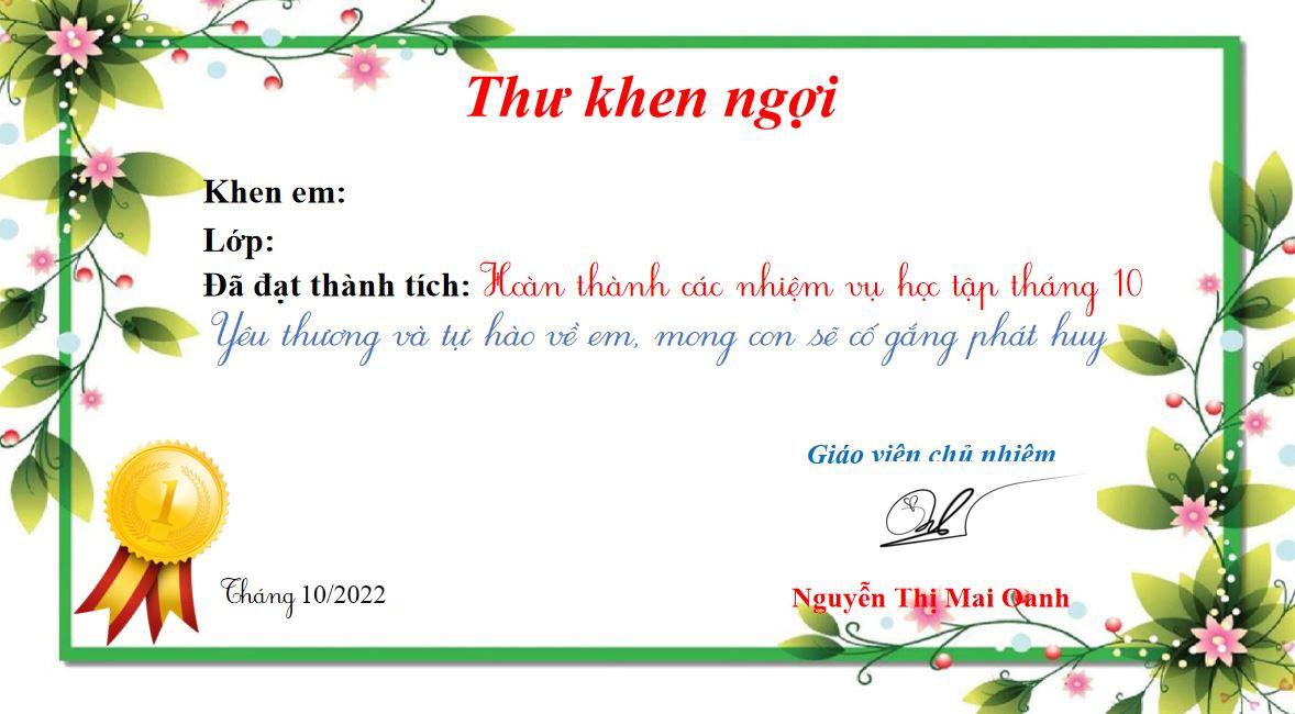 Mẫu lời khen ngợi học sinh cuối năm 2026