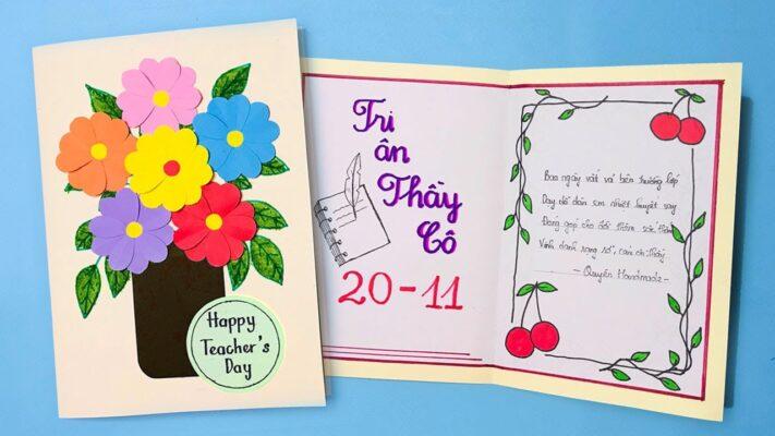 14+ cách làm thiệp 20/11 đẹp mắt, đơn giản tặng thầy cô