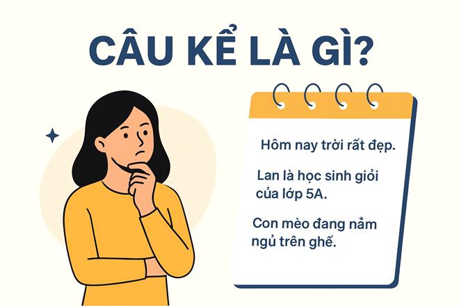 Câu kể là gì? Cấu tạo, phân loại và ví dụ minh họa chi tiết