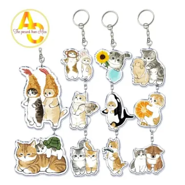 Móc khóa chibi mèo anime cute giá rẻ chỉ 14500đ - Móc túi xách balo acrylic dễ thương