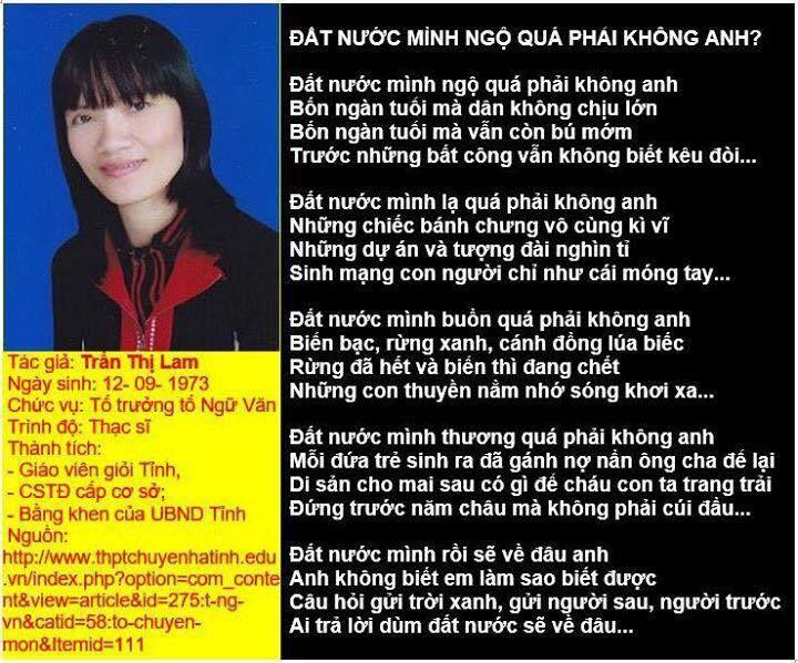 Bài thơ: “Đất nước mình lạ quá phải không anh”