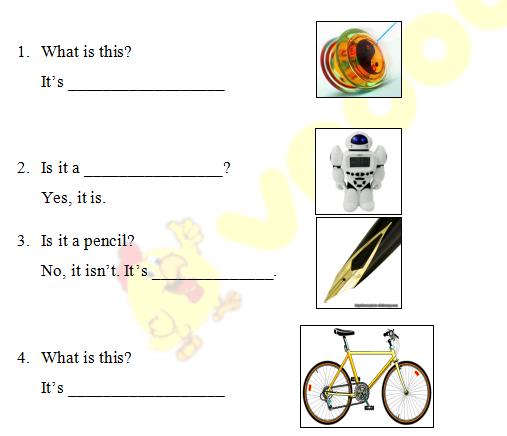 Đề thi tiếng anh lớp 3 học kì 1 - Ôn tập thi học kì I lớp 3