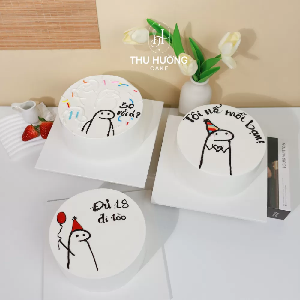 Bánh kem vẽ hình hài hước