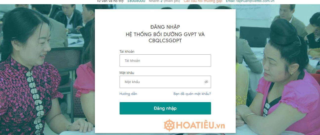 Hướng dẫn đăng nhập taphuan csdl vn