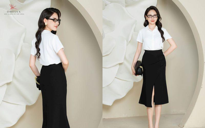 Chân váy đuôi cá phối áo gì tôn dáng? 10 cách phối đơn giản