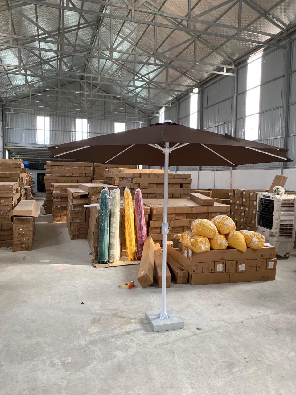 [Báo giá] Ô dù che nắng chính tâm màu nâu, Mẫu dù che nắng đúng tâm màu nâu đẹp