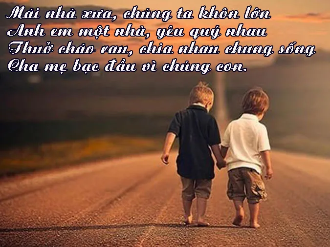 24 bài thơ về tình anh chị em ruột thịt cảm động và hay nhất