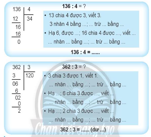 Vở bài tập Toán lớp 3 Chia số có ba chữ số cho số có một chữ số trang 75, 76, 77