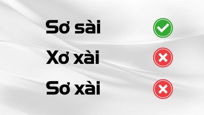 Sơ xài hay sơ sài hay xơ xài là đúng chính tả?