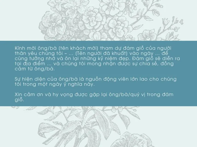 Tổng hợp 18 mẫu lời mời đám giỗ hay, lịch sự và trang trọng nhất