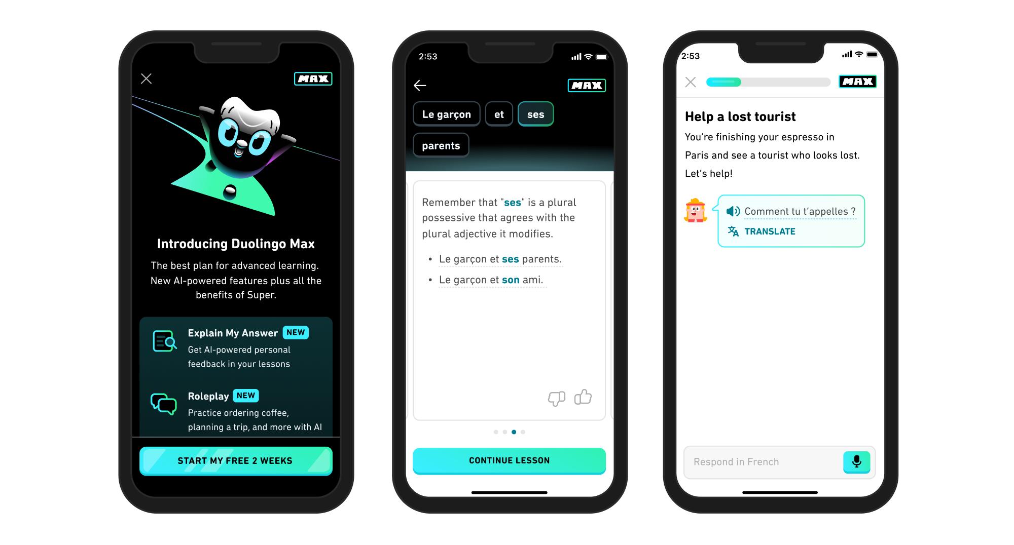 Introducing Duolingo Max, a learning experience powered by GPT-4