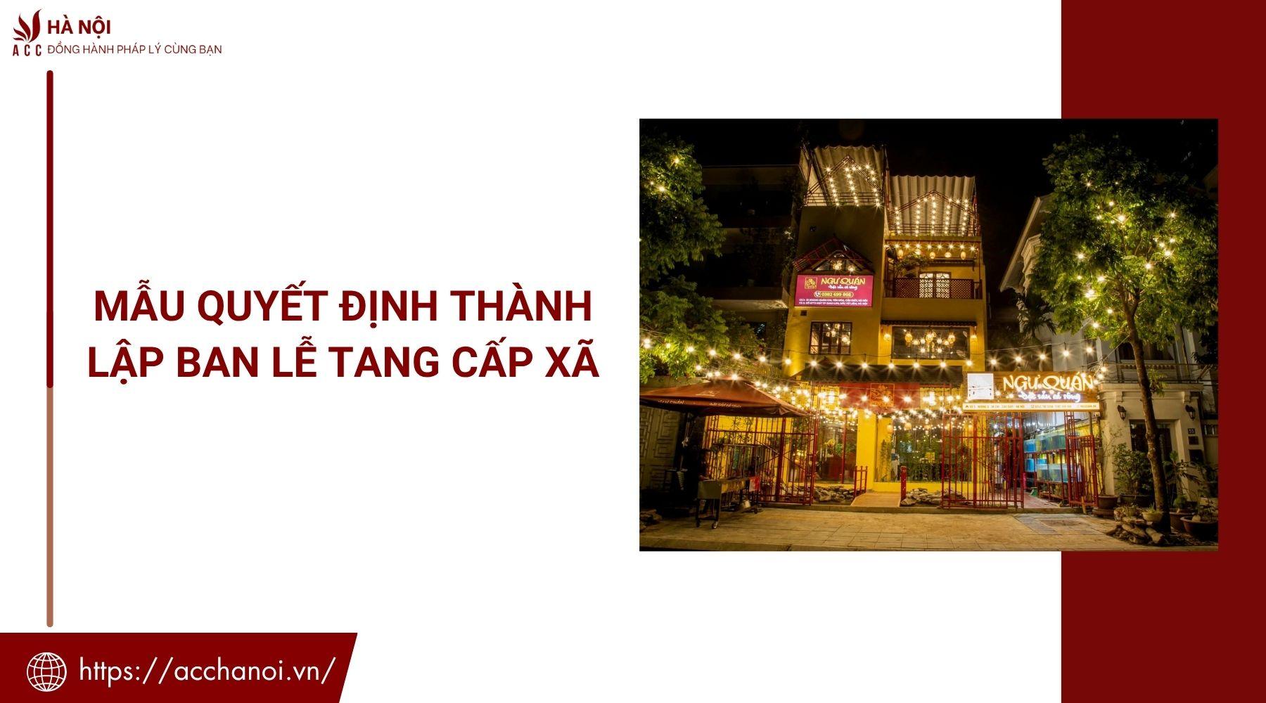 Mẫu quyết định thành lập ban lễ tang cấp xã