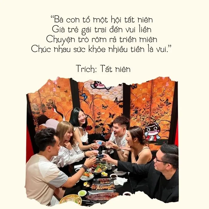 26 bài thơ tất niên giúp nhân đôi ngày vui đoàn viên