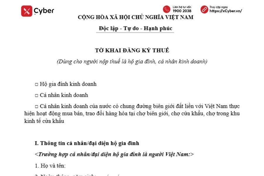 Tờ khai đăng ký thuế mẫu 03 ĐK-TCT là gì? Tải mẫu và cách điền